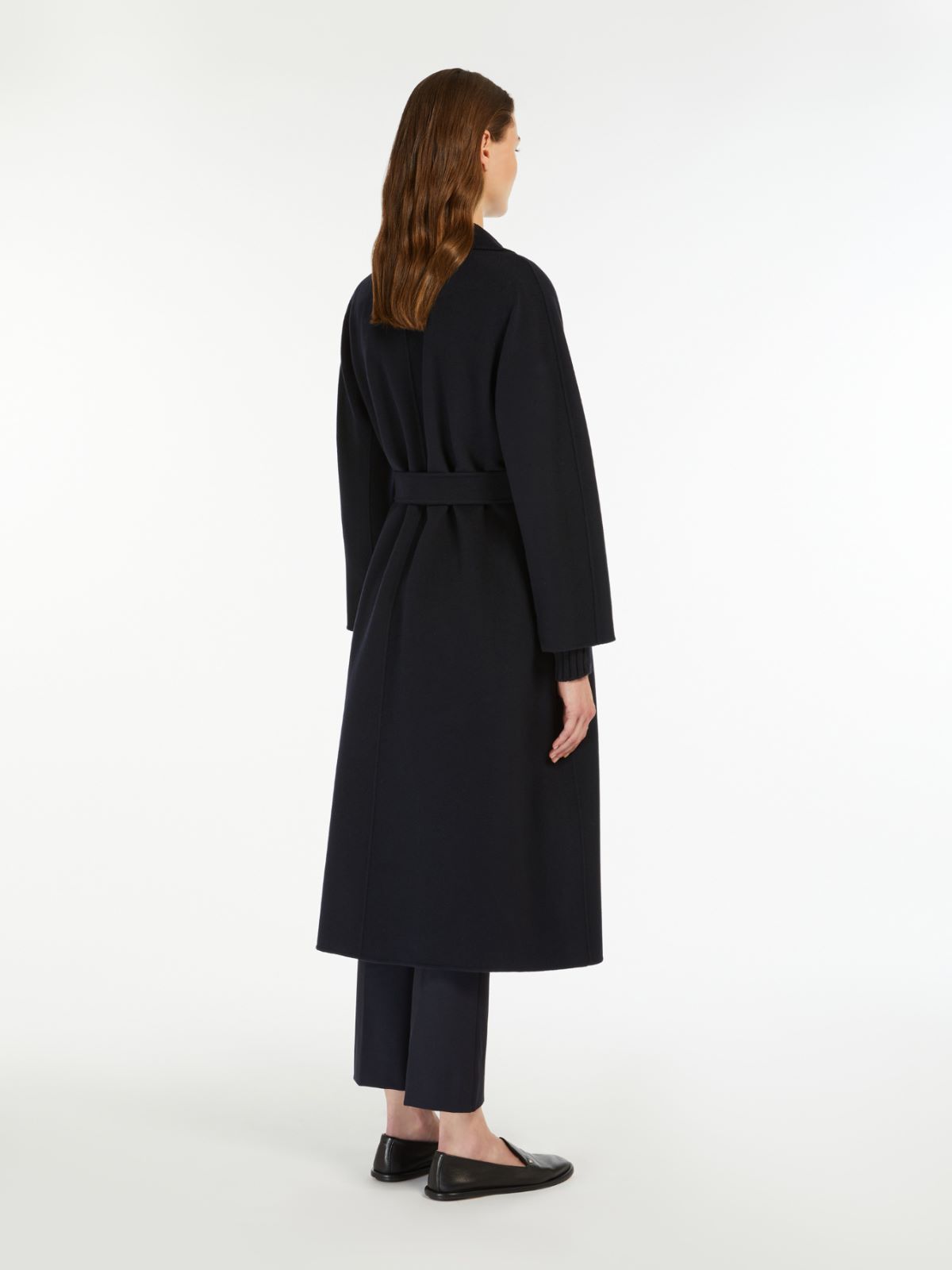 Wool broadcloth midi coat - MIDNIGHTBLUE - 3