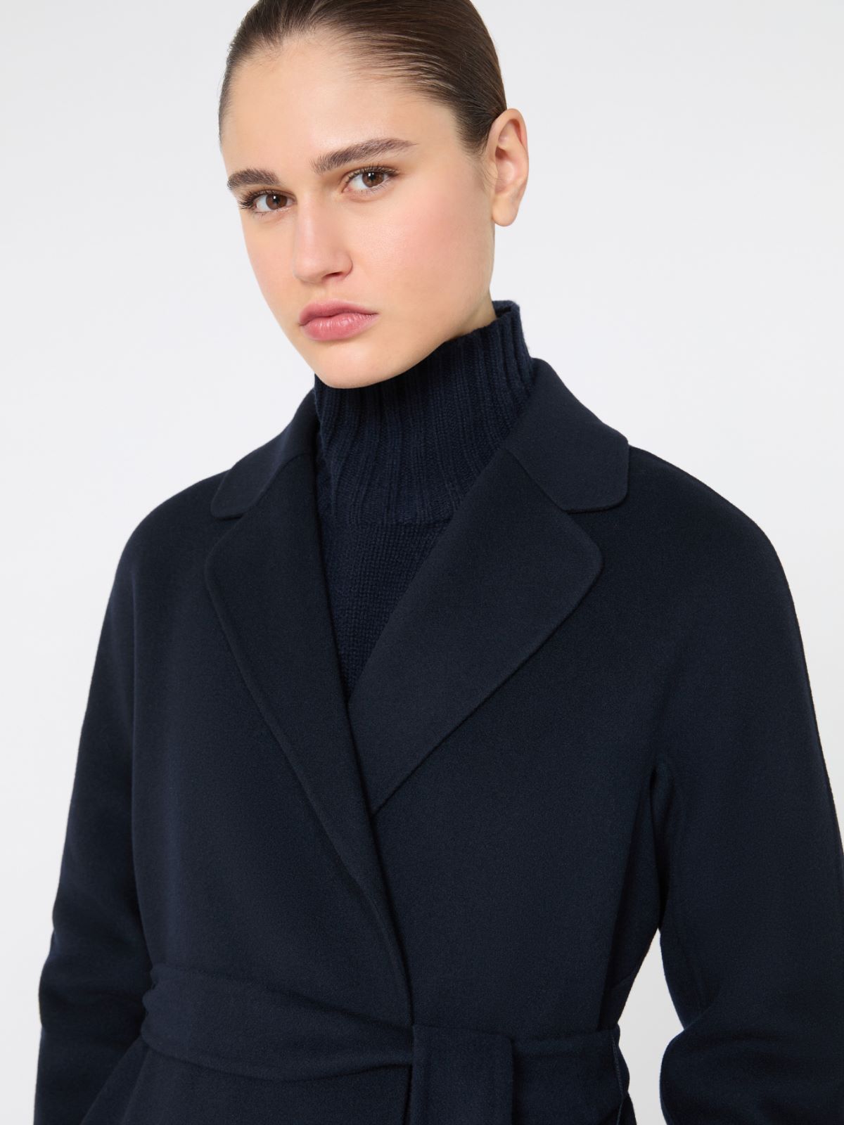 Midimantel aus Wollloden - NACHTBLAU - Max Mara - 4