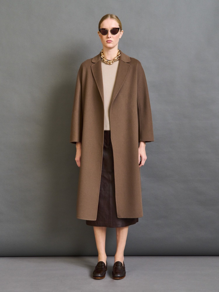 Wool broadcloth midi coat + MUD - Max Mara