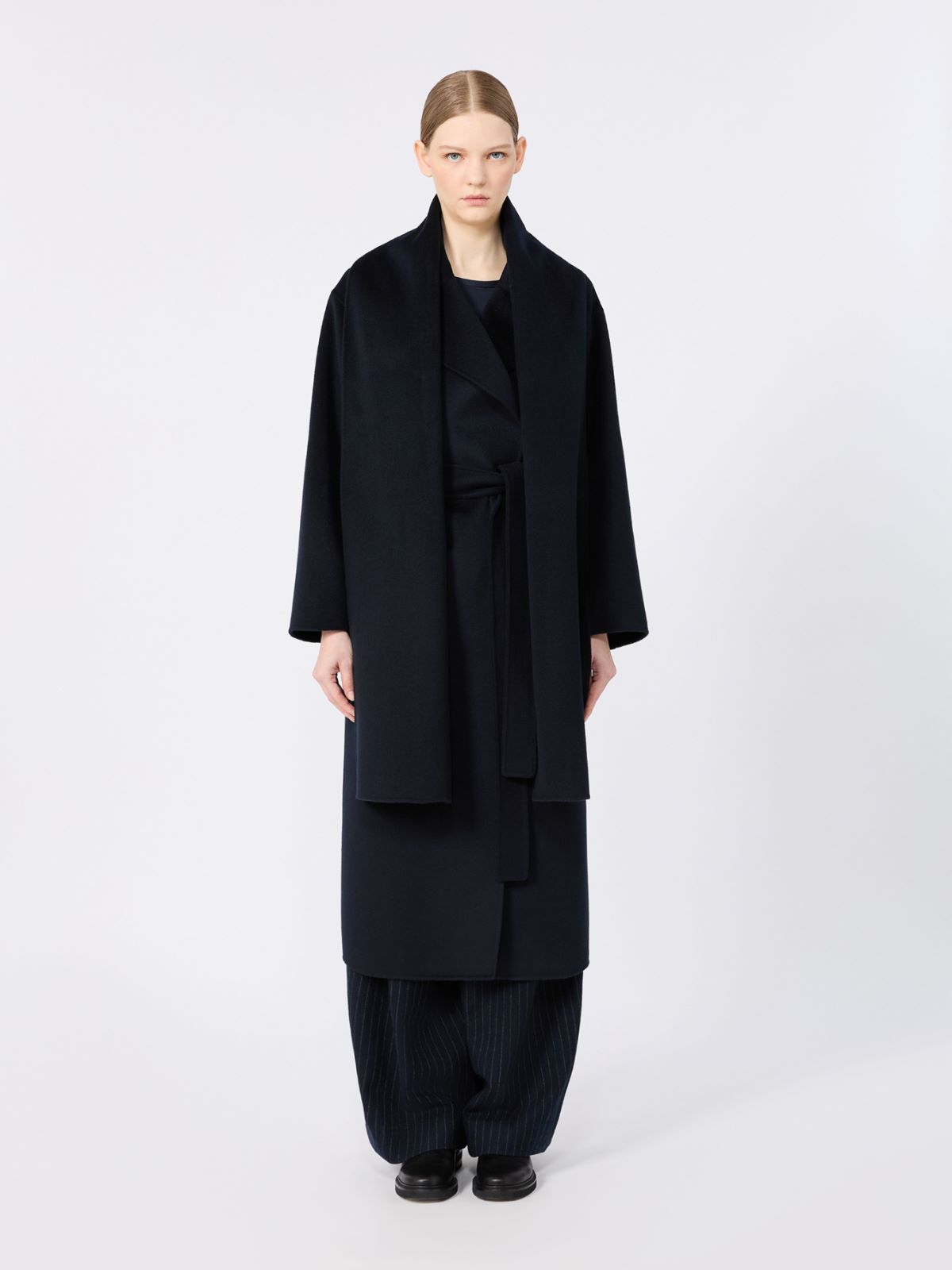 Double wool and cashmere robe coat - MIDNIGHTBLUE - Max Mara - 2
