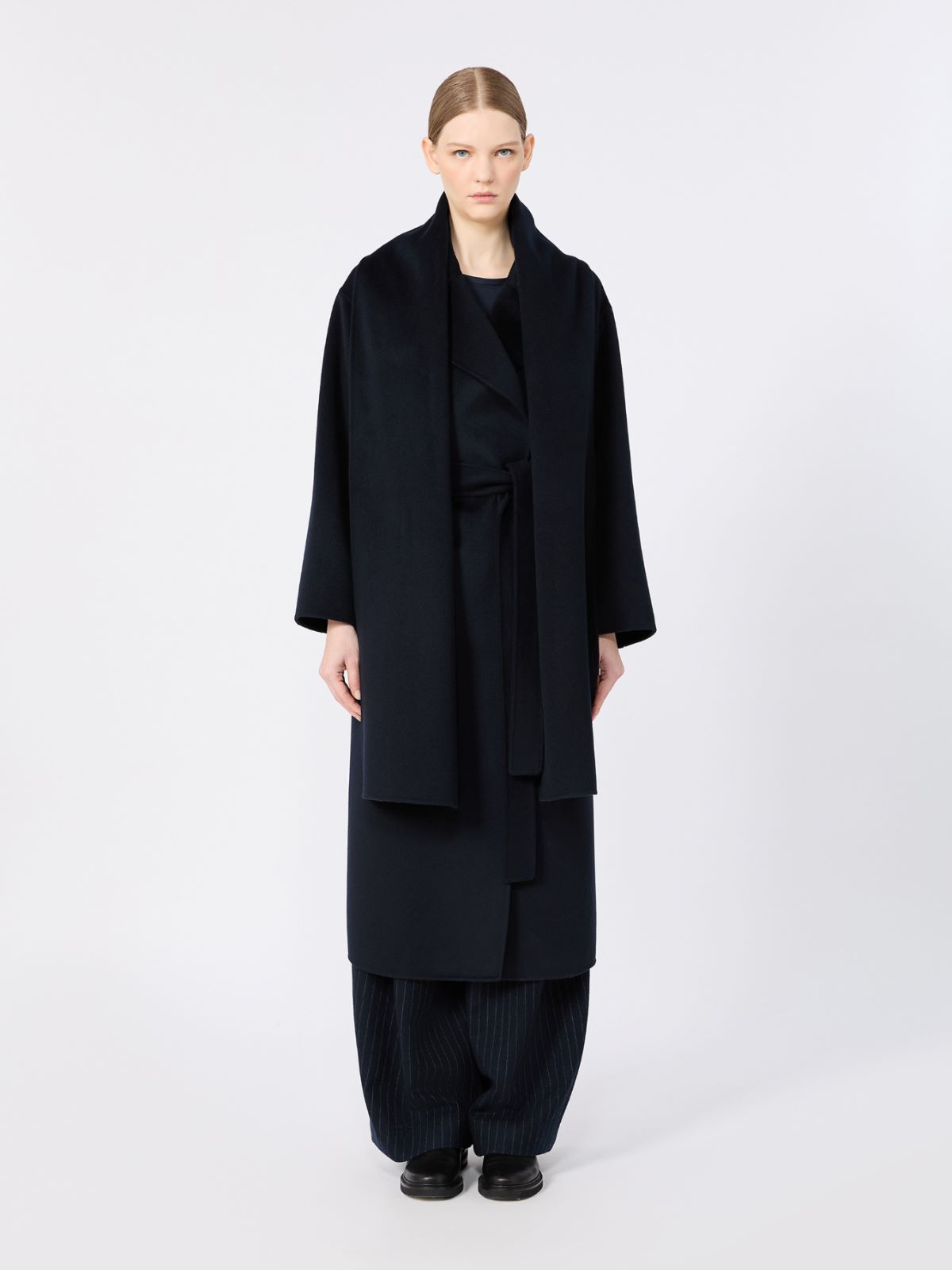 Double wool and cashmere robe coat - MIDNIGHTBLUE - Max Mara