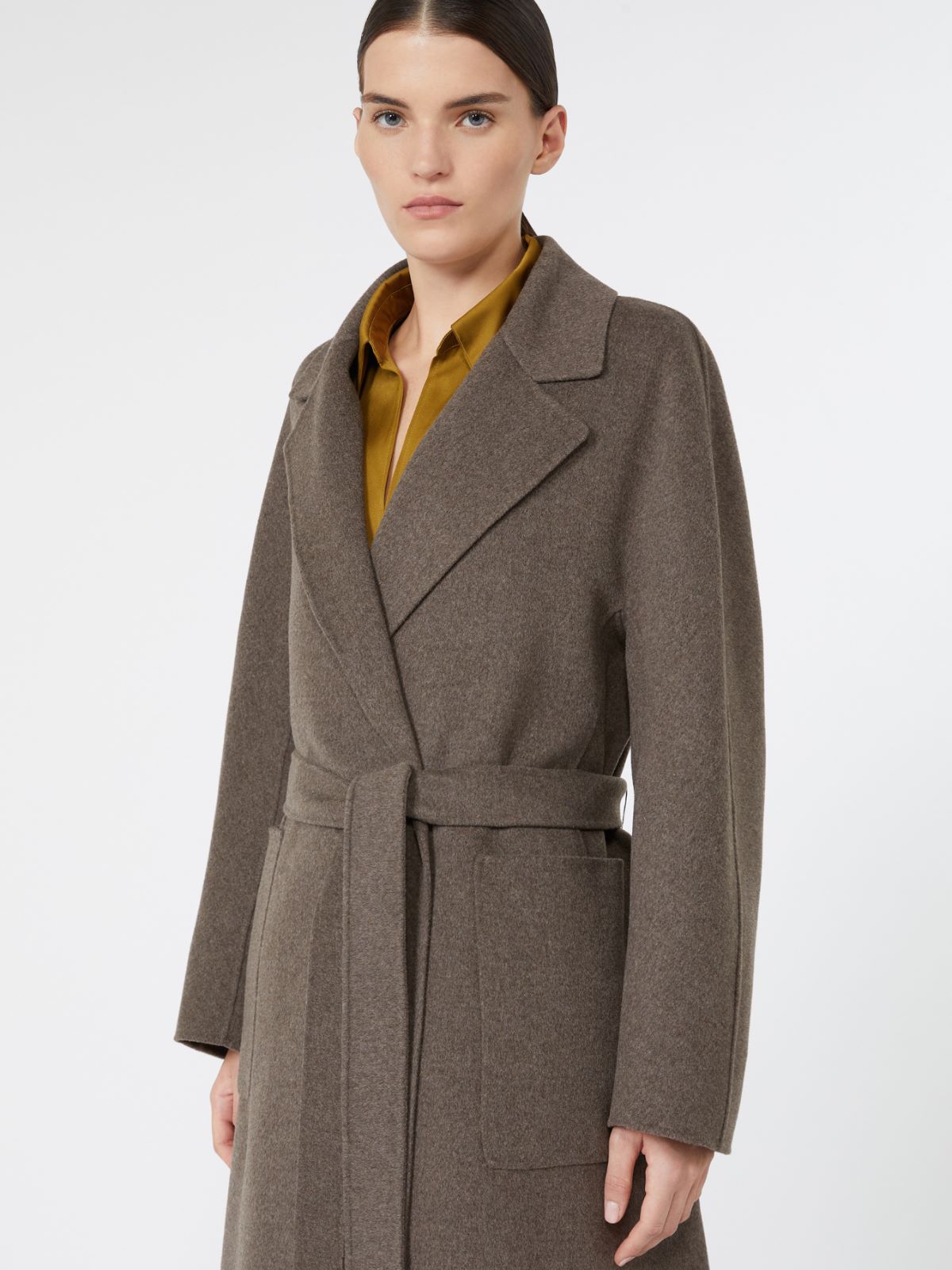 Long double wool coat - MEDIUM GREY - Max Mara - 4