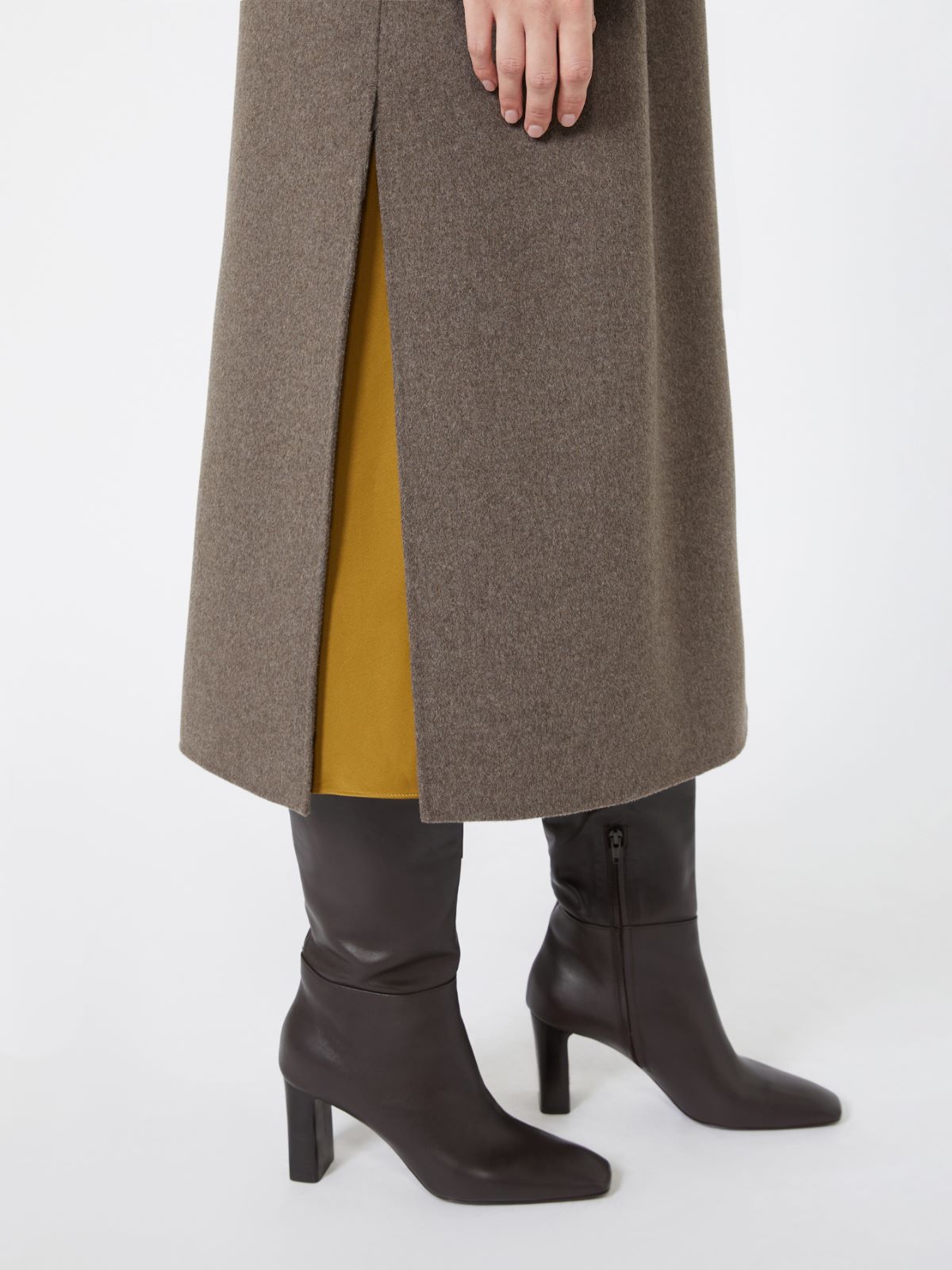 Long double wool coat - MEDIUM GREY - Max Mara - 5