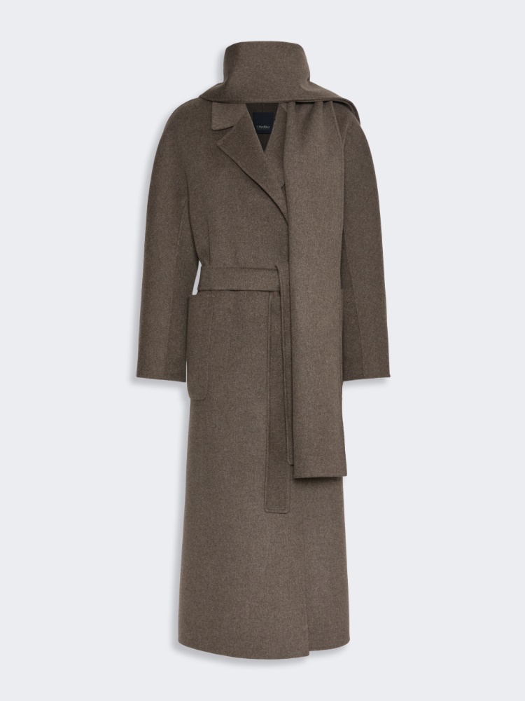 Long double wool coat - MEDIUM GREY