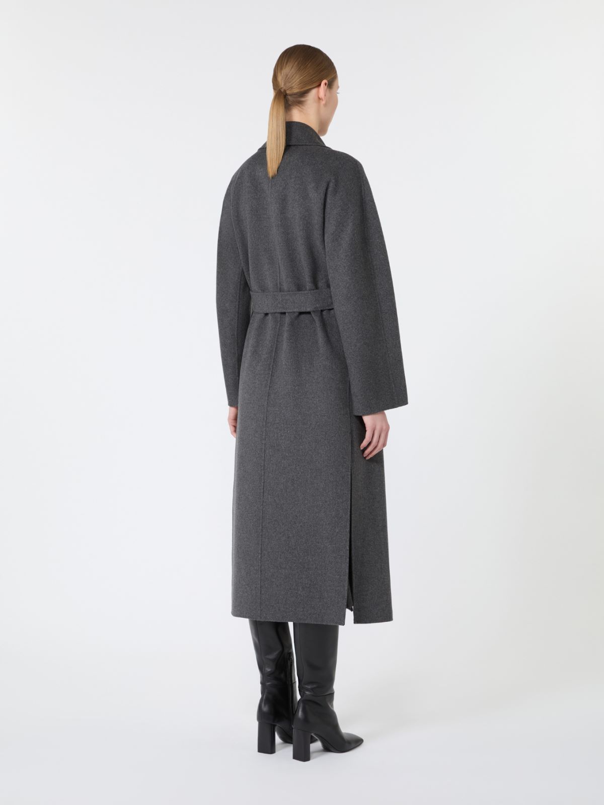 Long double wool coat - DARK GREY - Max Mara - 3