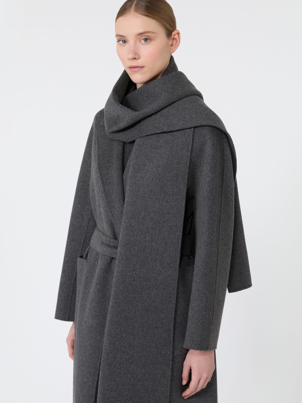 Long double wool coat - DARK GREY - Max Mara - 4