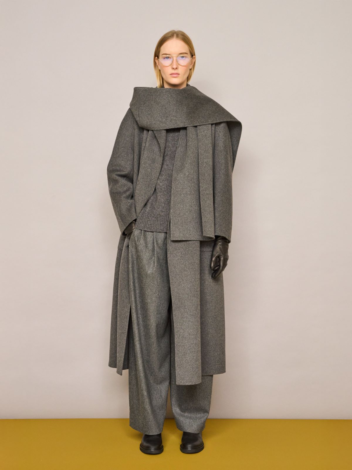 Long double wool coat + DARK GREY - Max Mara