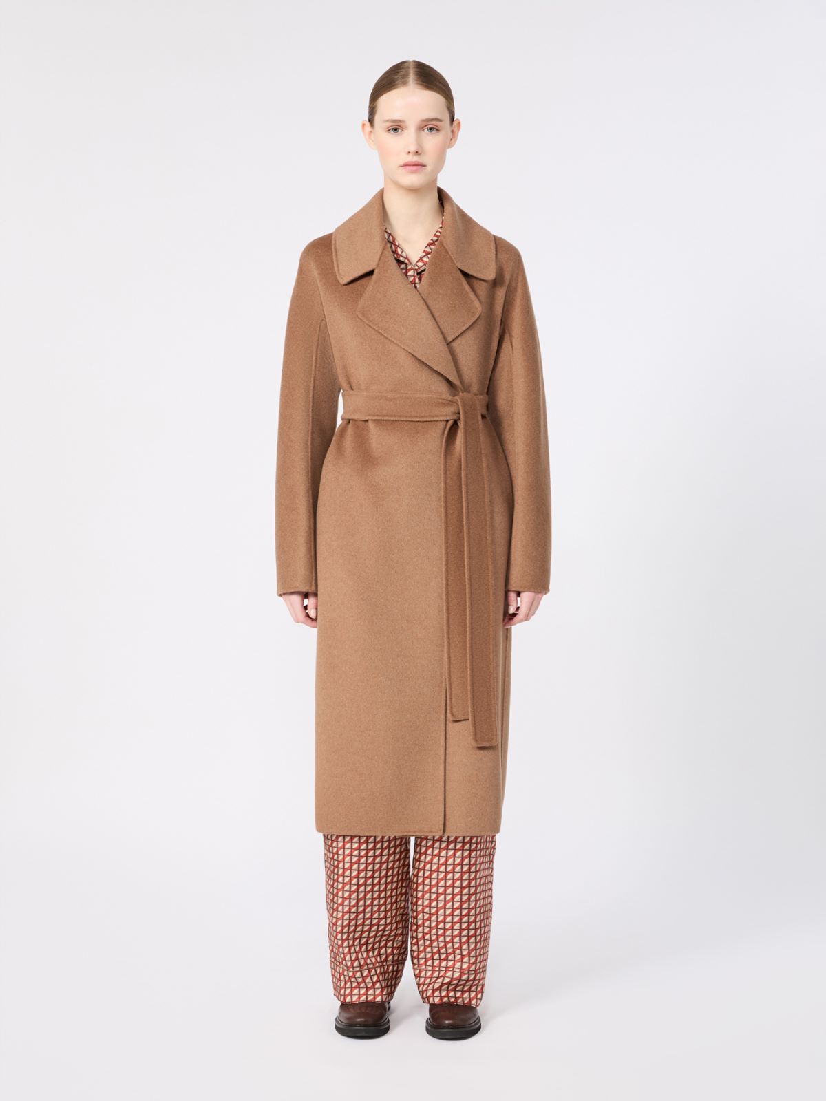 Wool, cashmere and angora midi coat - CAMEL - Max Mara - 2
