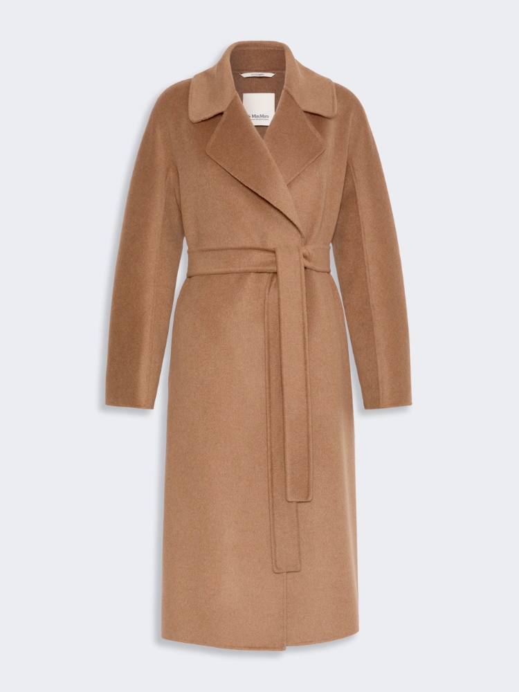 Wool, cashmere and angora midi coat - CAMEL