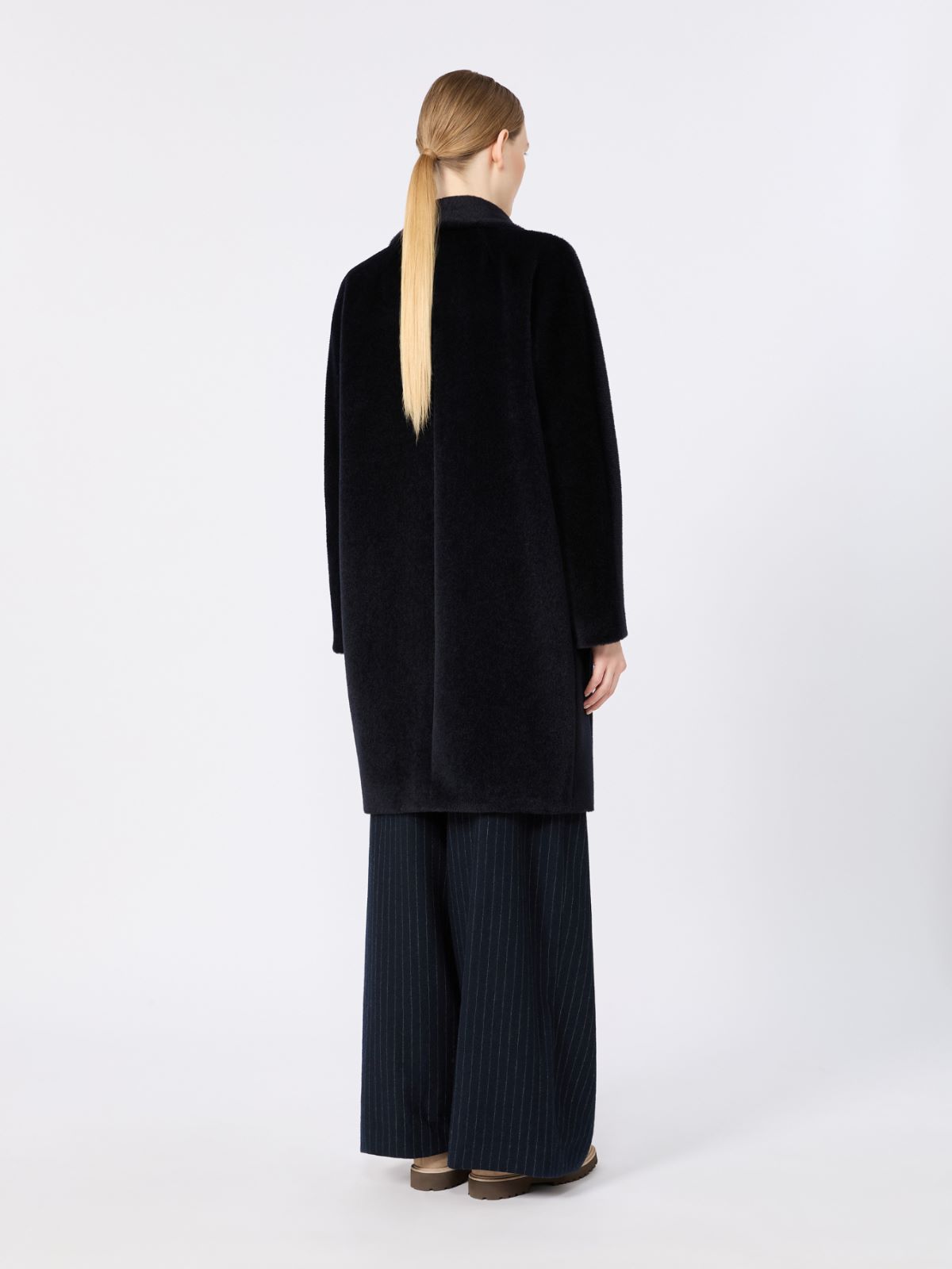 Alpaca and wool midi coat - MIDNIGHTBLUE - Max Mara - 3