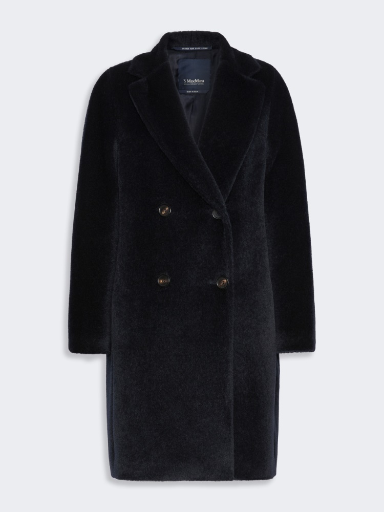 Alpaca and wool midi coat - MIDNIGHTBLUE - Max Mara - 4