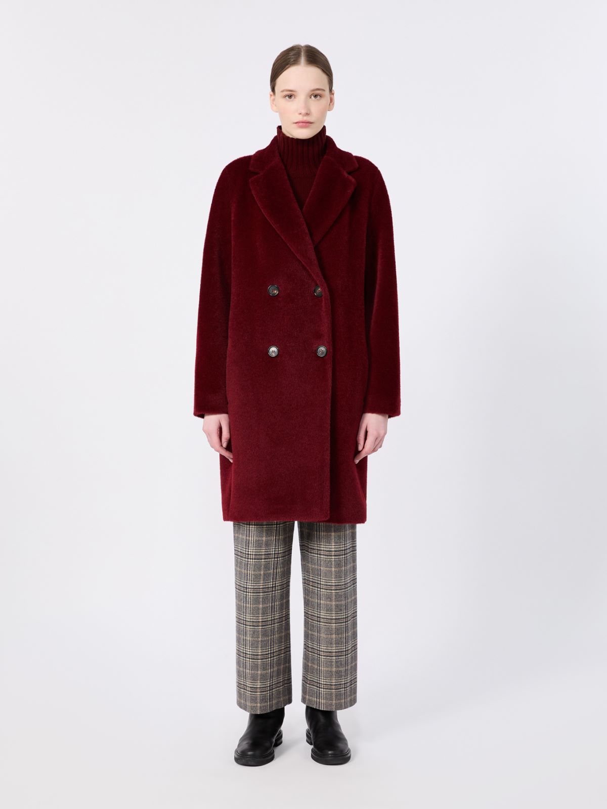 Alpaca and wool midi coat - BORDEAUX - Max Mara - 2