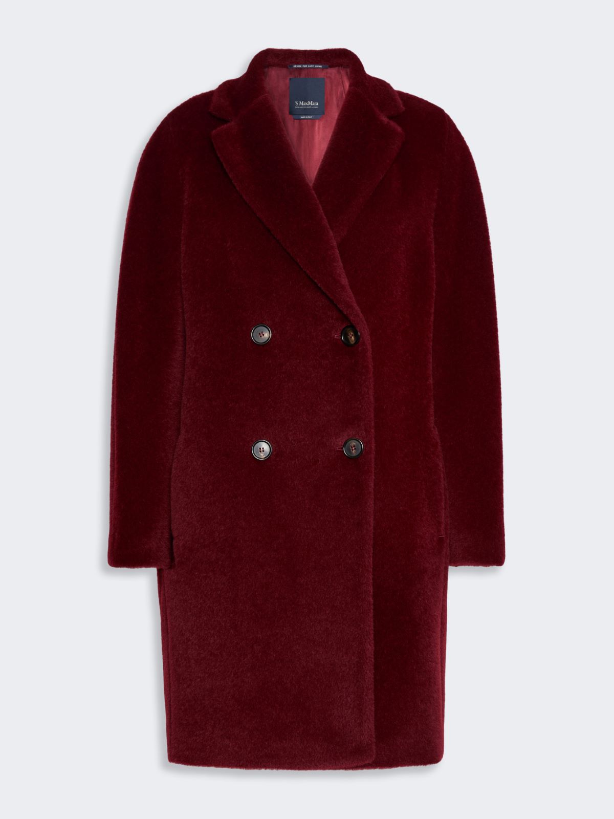 Alpaca and wool midi coat - BORDEAUX - Max Mara - 4