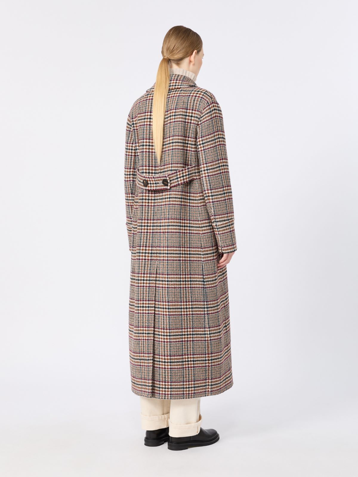 Chequered double wool coat - ULTRAMARINE - Max Mara - 3