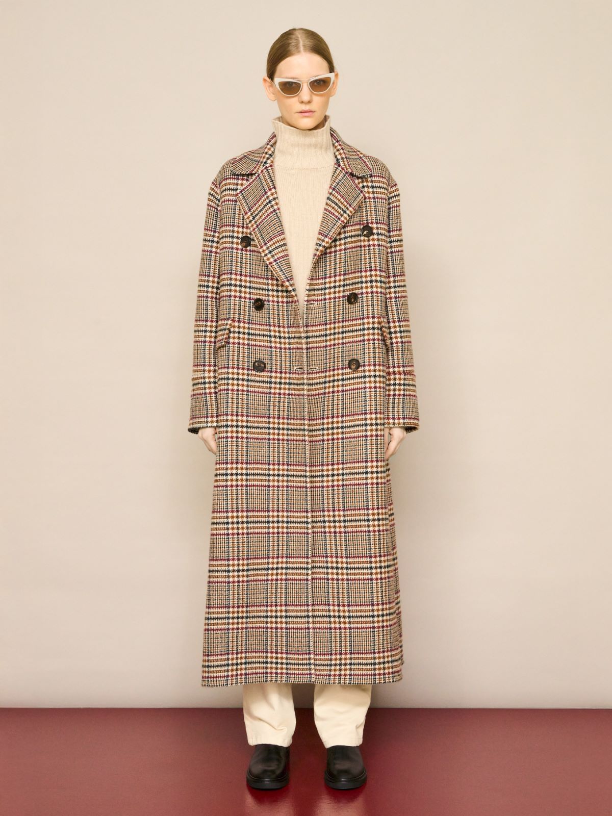 Chequered double wool coat + ULTRAMARINE - Max Mara