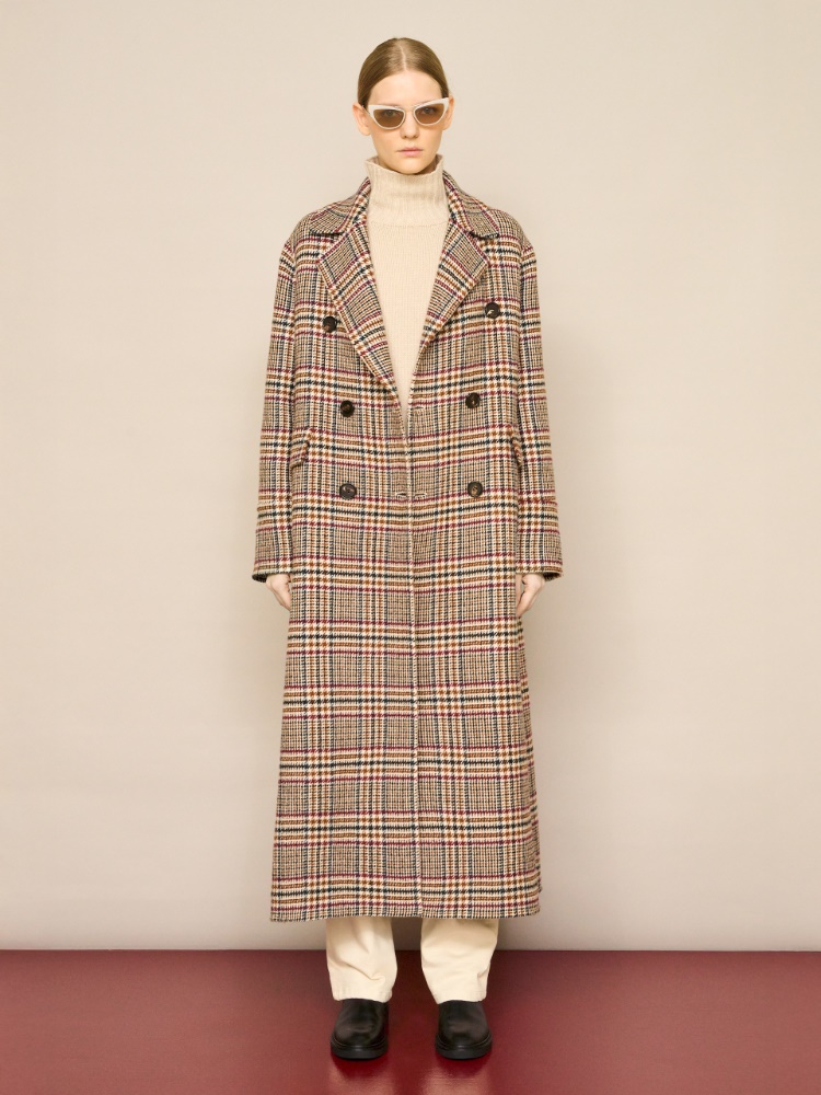 Chequered double wool coat + ULTRAMARINE - Max Mara