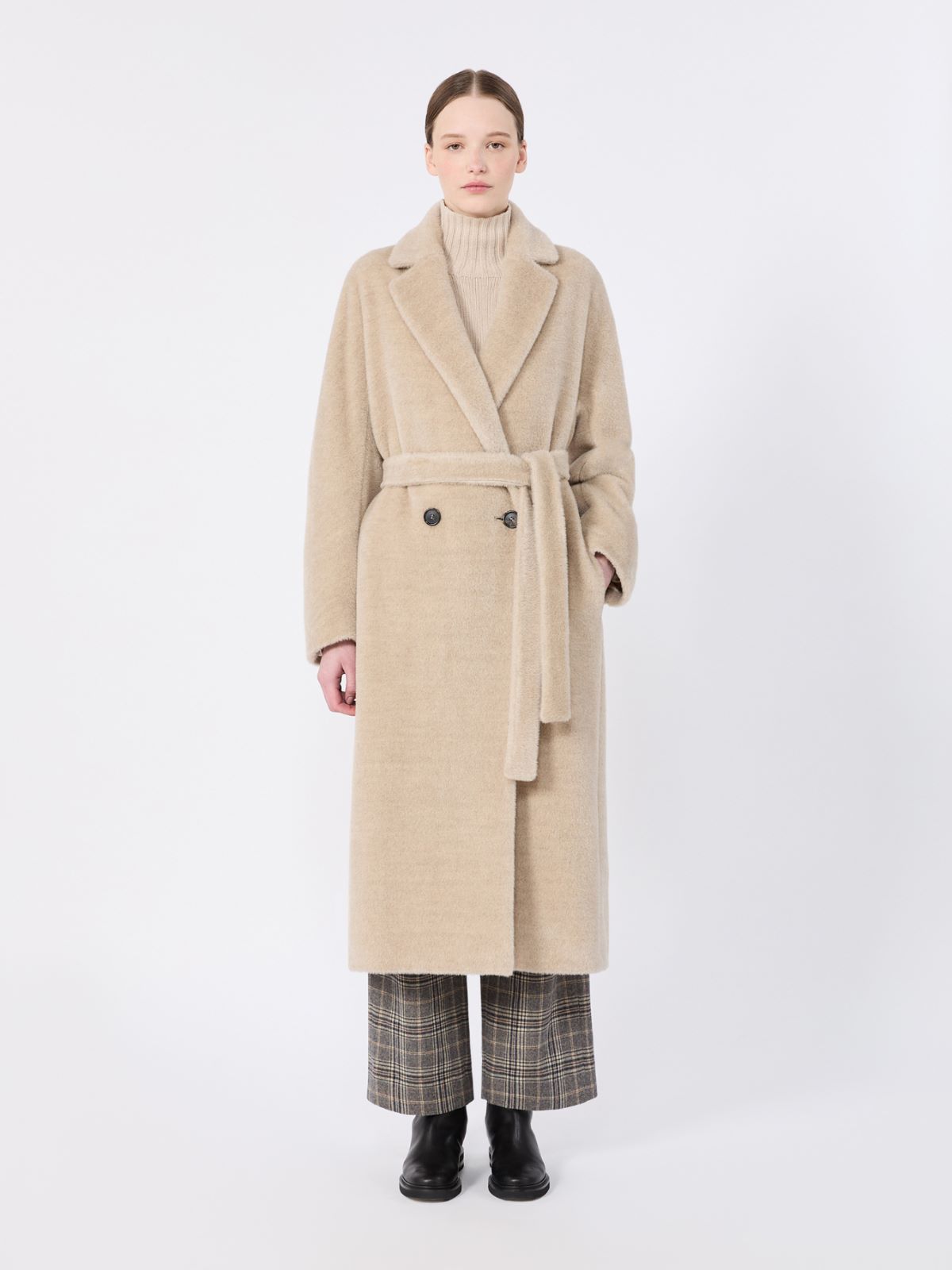 Double-breasted alpaca and wool coat - ALBINO - Max Mara - 2