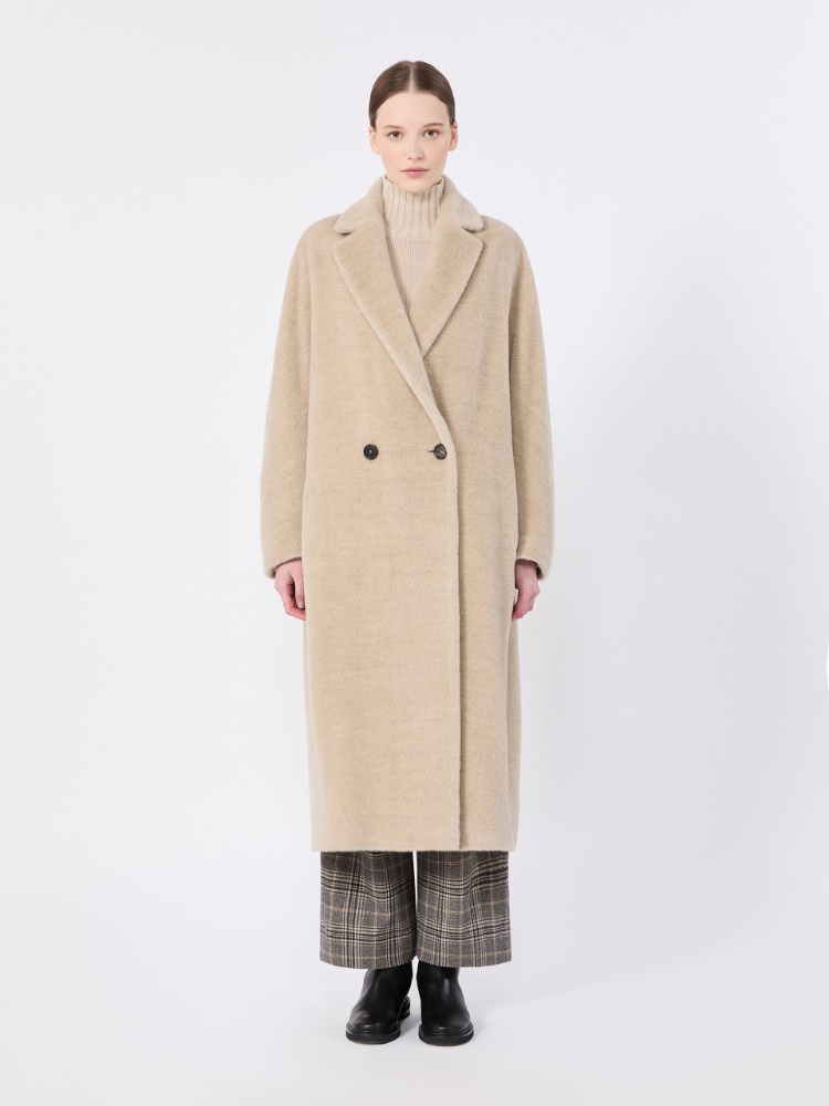 Double-breasted alpaca and wool coat - ALBINO - Max Mara - 4