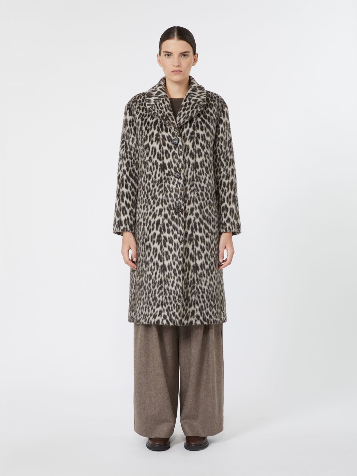 Soft-textured jacquard coat - ECRU - Max Mara - 2