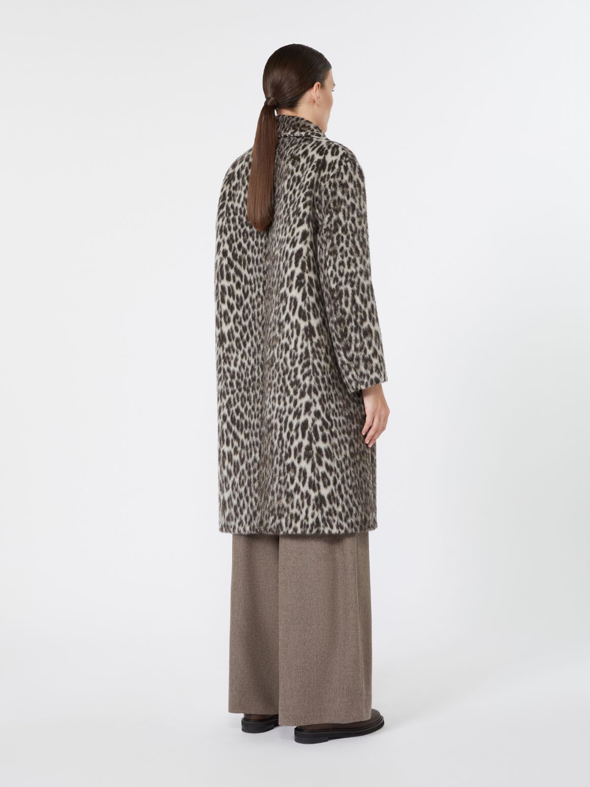 Soft-textured jacquard coat - ECRU - Max Mara - 3