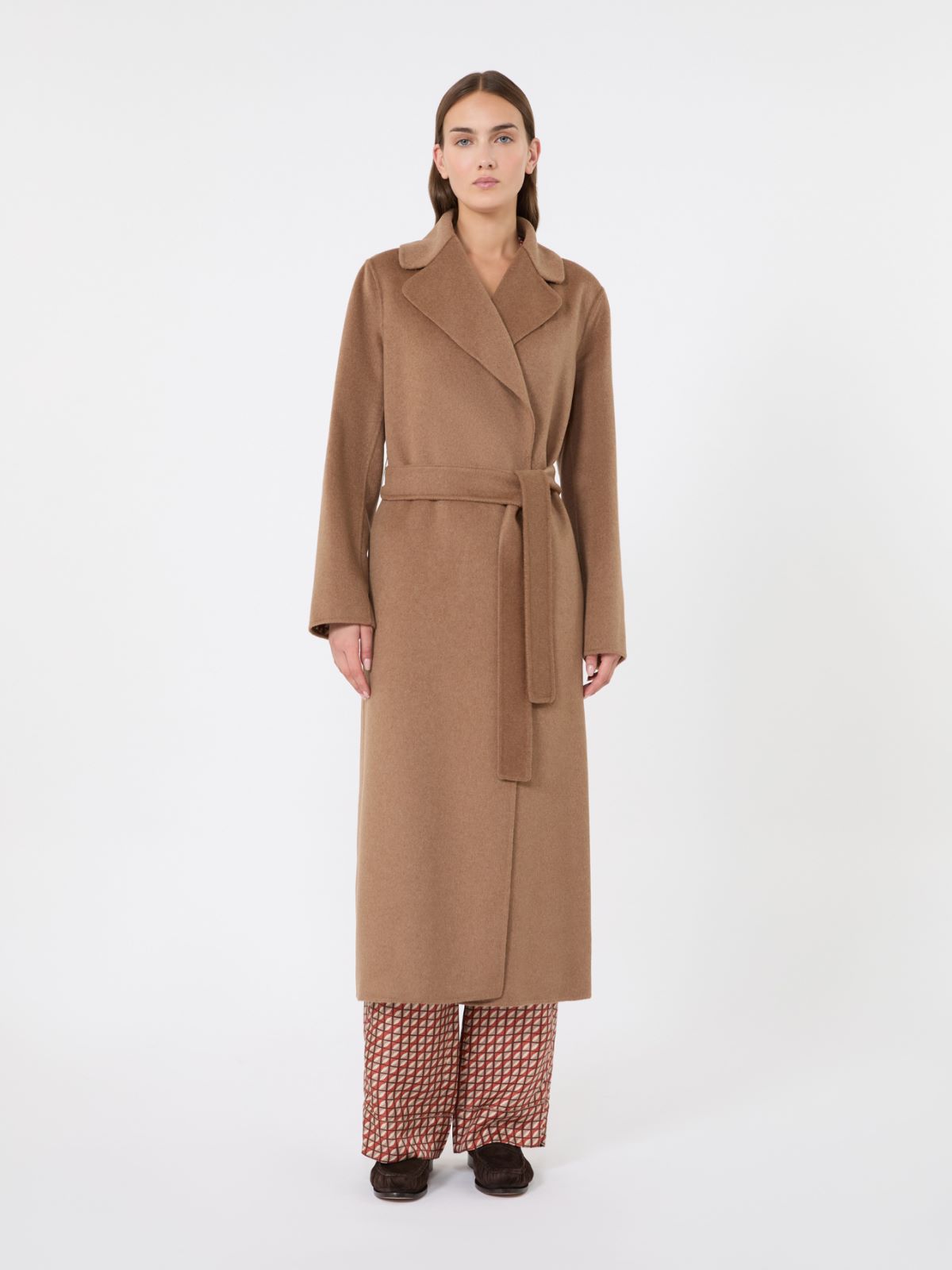 Mantel aus Woll-Kaschmir-Mischgewebe mit Gürtel - KAMEL - Max Mara - 2