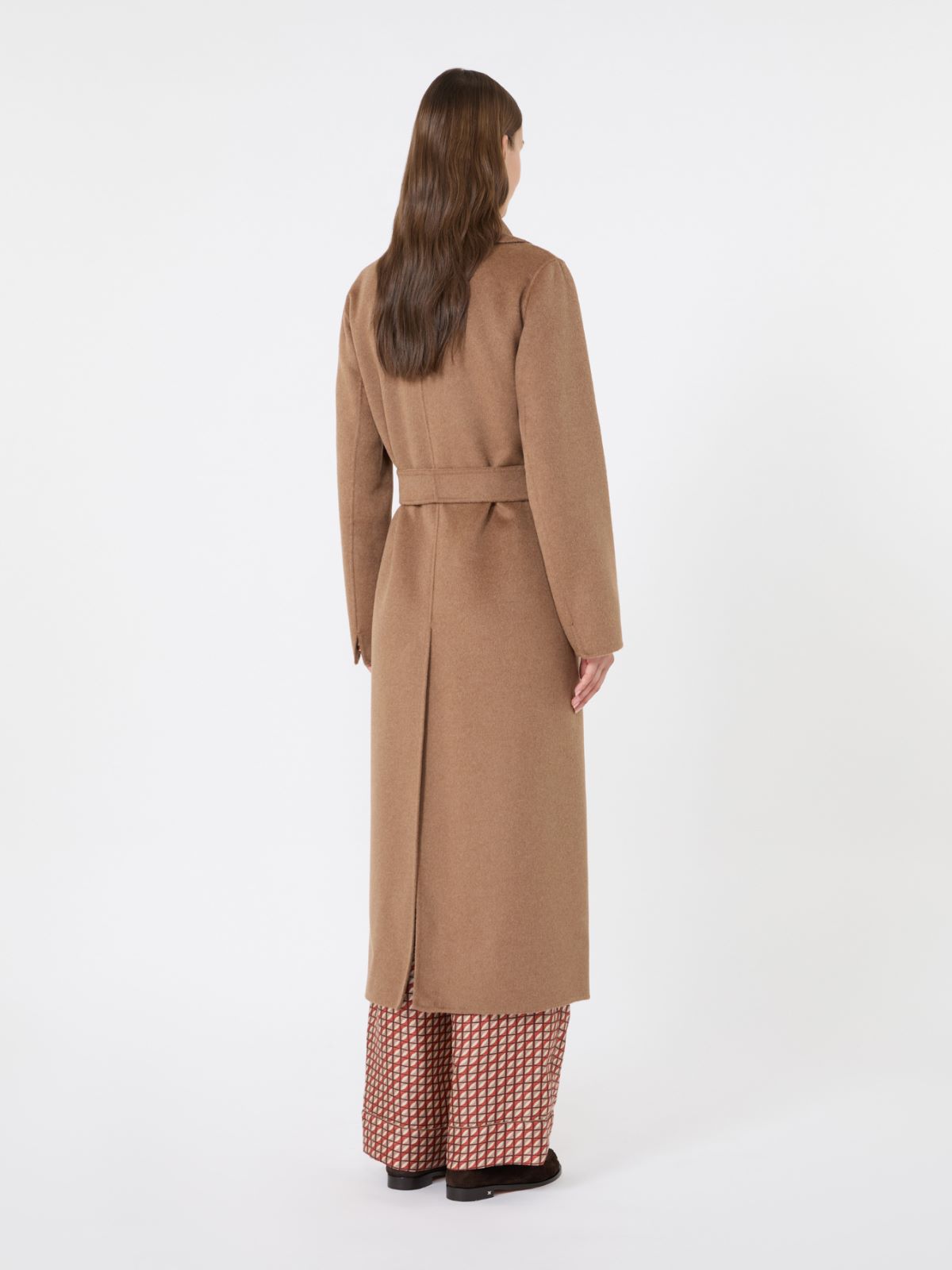 Mantel aus Woll-Kaschmir-Mischgewebe mit Gürtel - KAMEL - Max Mara - 3