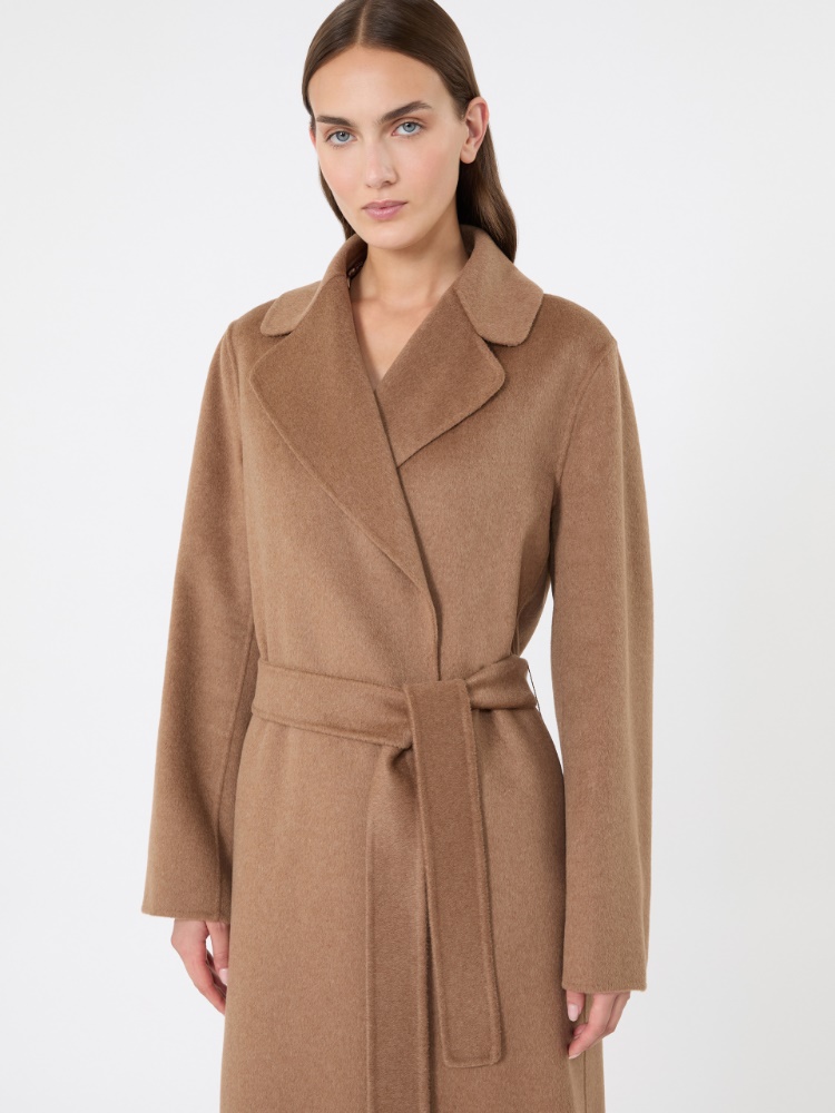 Mantel aus Woll-Kaschmir-Mischgewebe mit Gürtel - KAMEL - Max Mara - 4