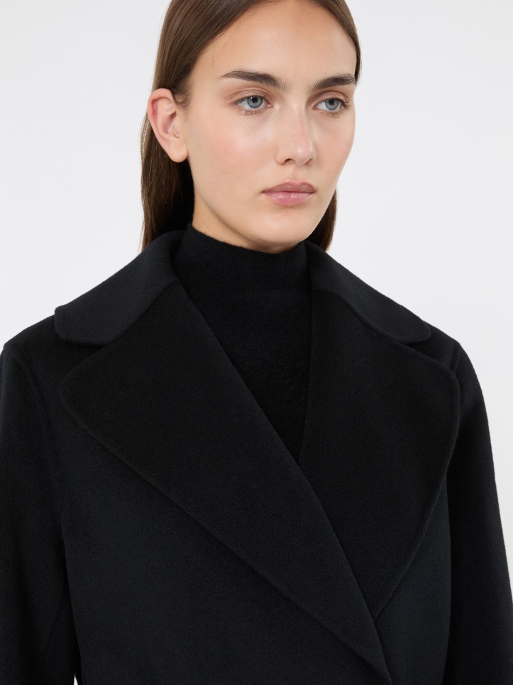 Wool and cashmere coat with belt - BLACK - Max Mara - 4