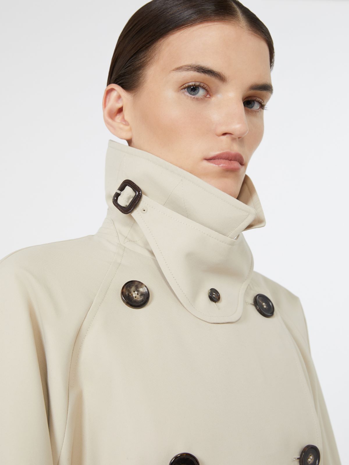 Oversized water-repellent gabardine trench coat - ALBINO - Max Mara - 4