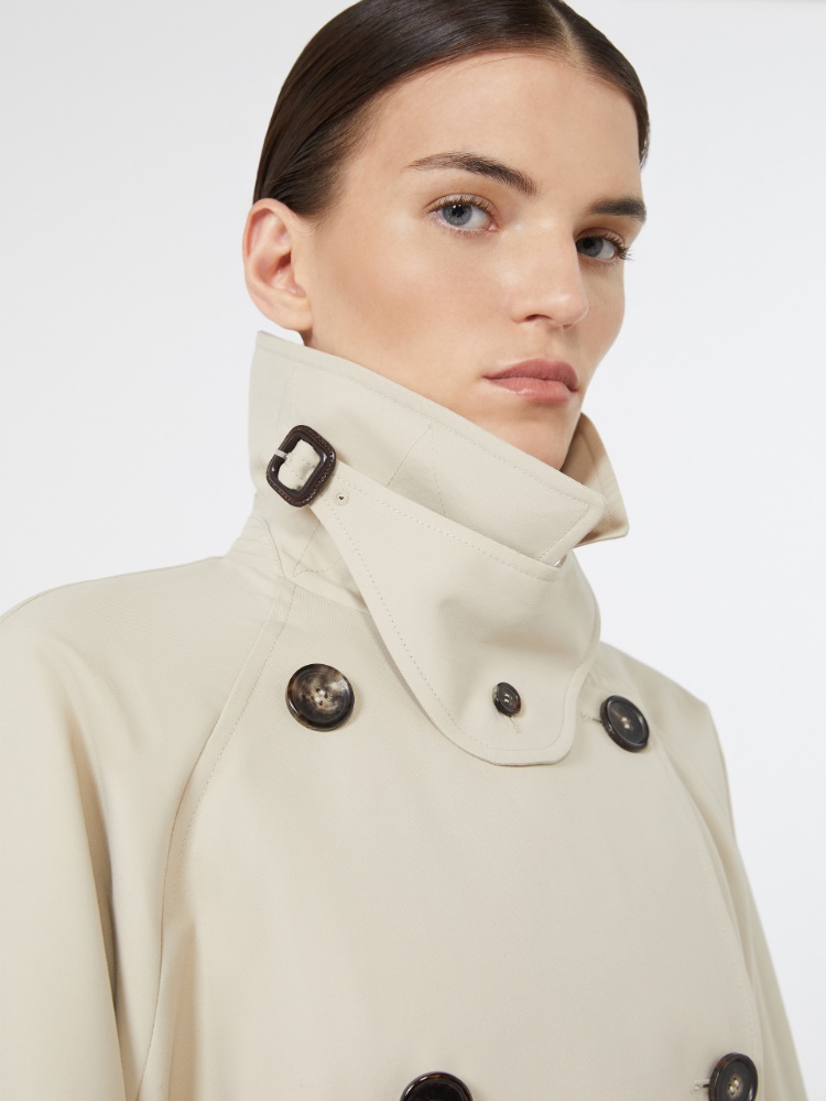 Oversized water-repellent gabardine trench coat - ALBINO - Max Mara - 4