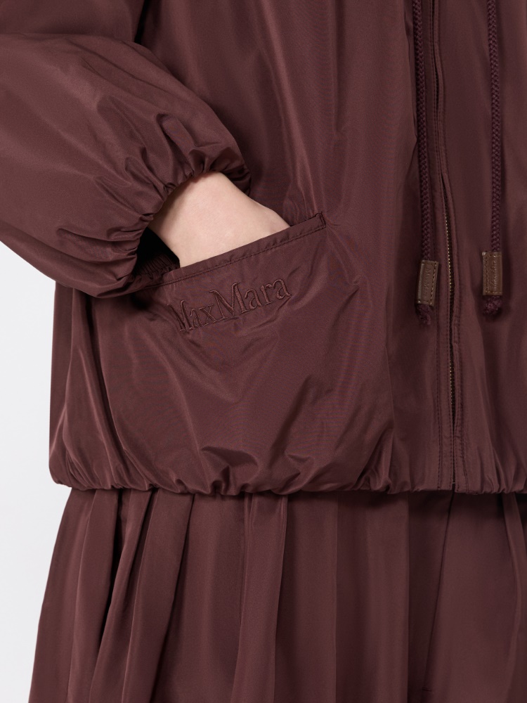 Blouson bomber en taffetas déperlant - BORDEAUX - 4