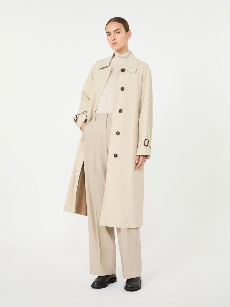Water-repellent gabardine trench coat - ALBINO