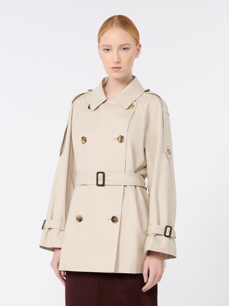 Short trench coat in water-repellent twill - BEIGE - Max Mara - 2