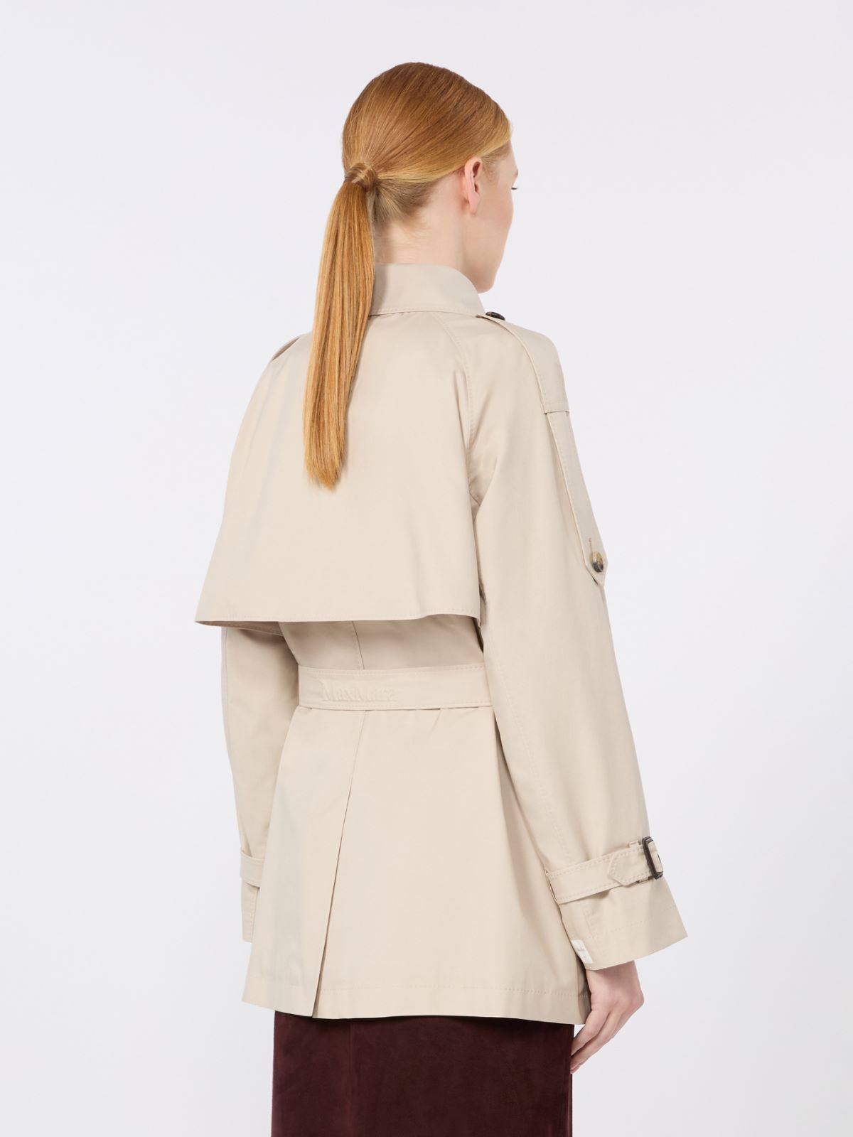 Short trench coat in water-repellent twill - BEIGE - Max Mara - 3