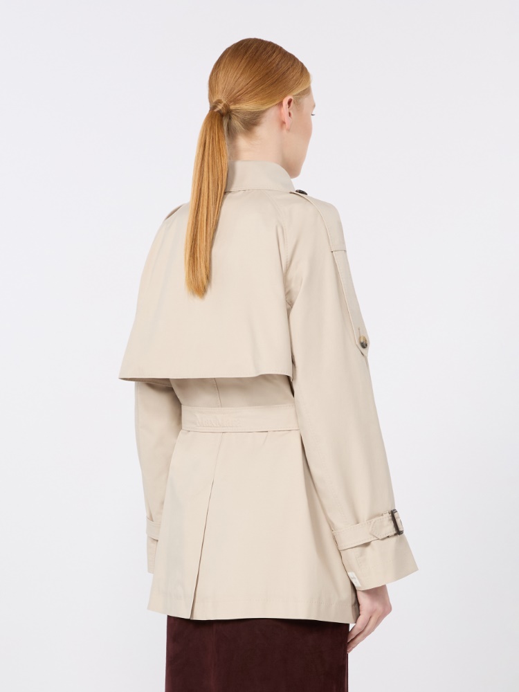 Short trench coat in water-repellent twill - BEIGE - Max Mara - 3