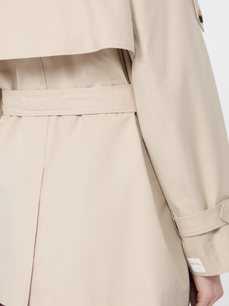 Short trench coat in water-repellent twill - BEIGE - Max Mara - 4