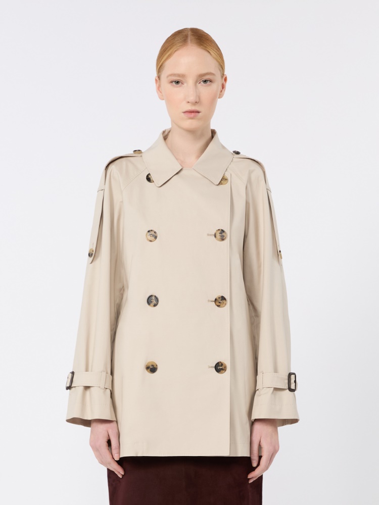Short trench coat in water-repellent twill - BEIGE - Max Mara - 5