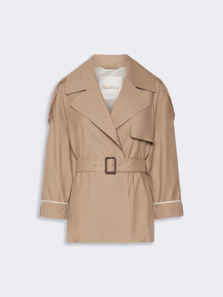 Oversize Trenchcoat aus wasserabweisendem Twill - KAMEL