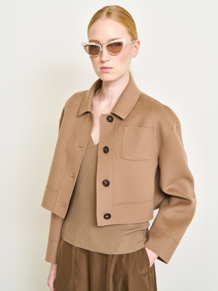 Wool drap cropped jacket + CAMEL - Max Mara