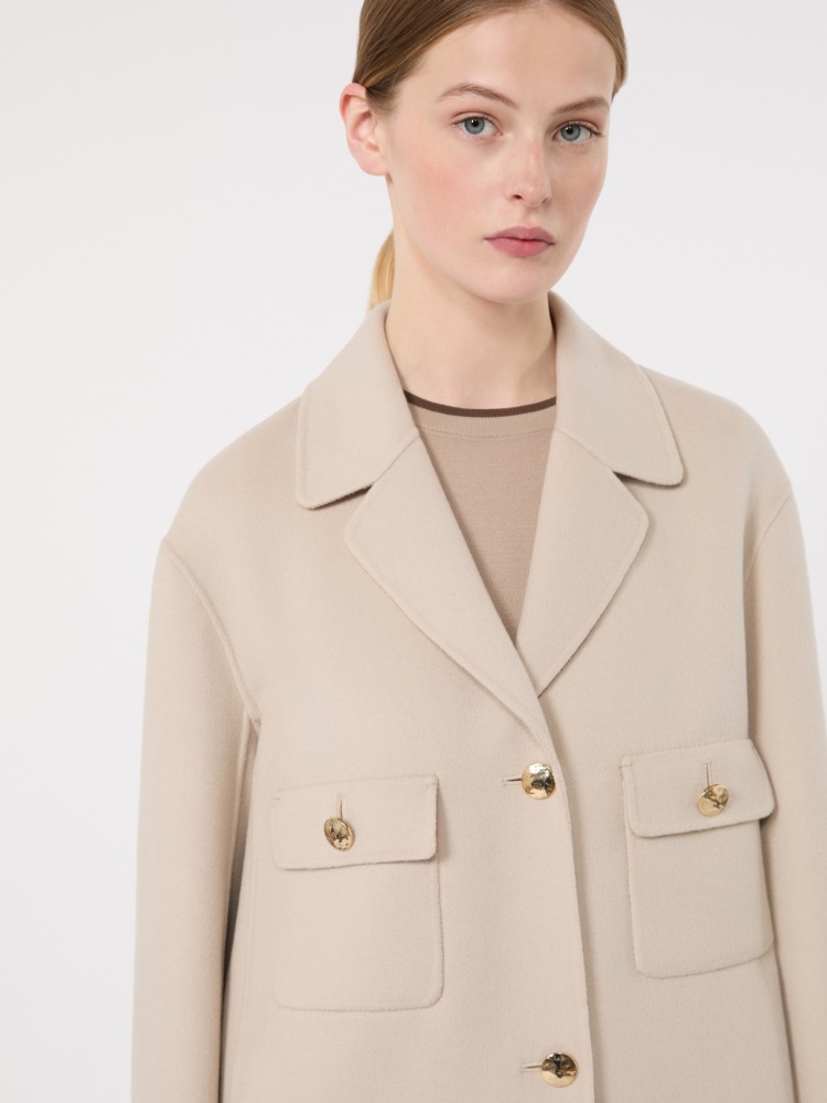 Double wool drap jacket - BEIGE - 4