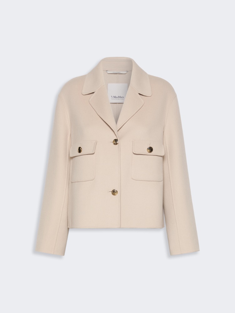 Double wool drap jacket - BEIGE