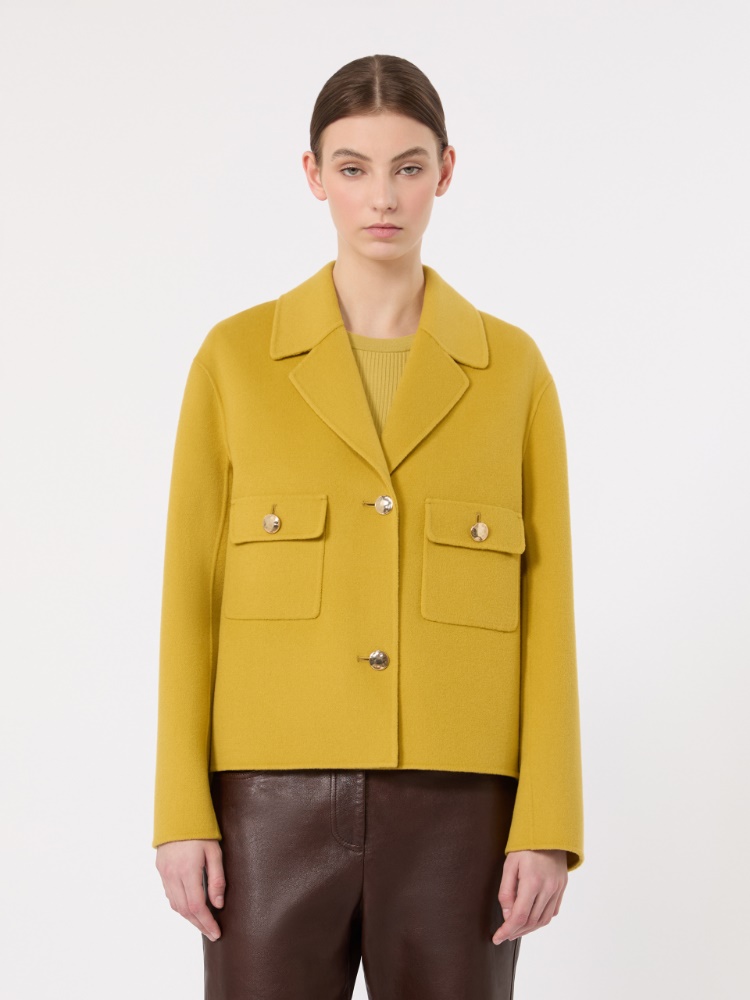 Double wool drap jacket - YELLOW - 2