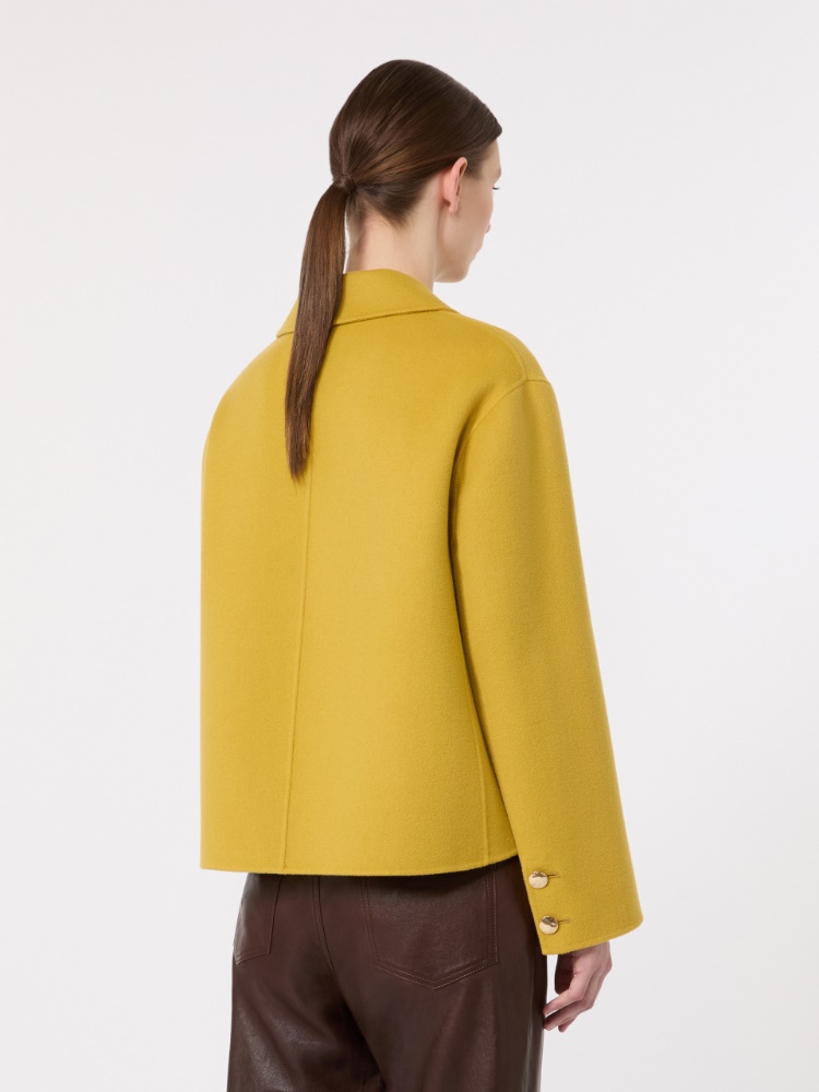 Double wool drap jacket - YELLOW - 3