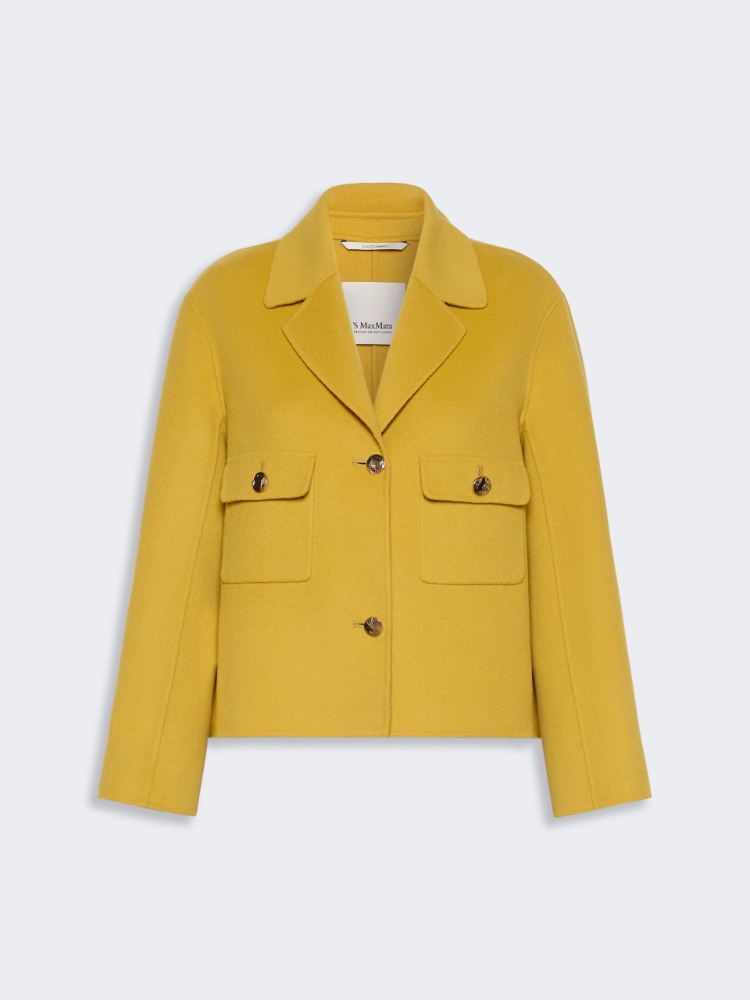Double wool drap jacket - YELLOW