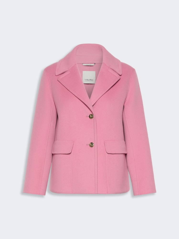 Drap wool single-breasted jacket - PINK