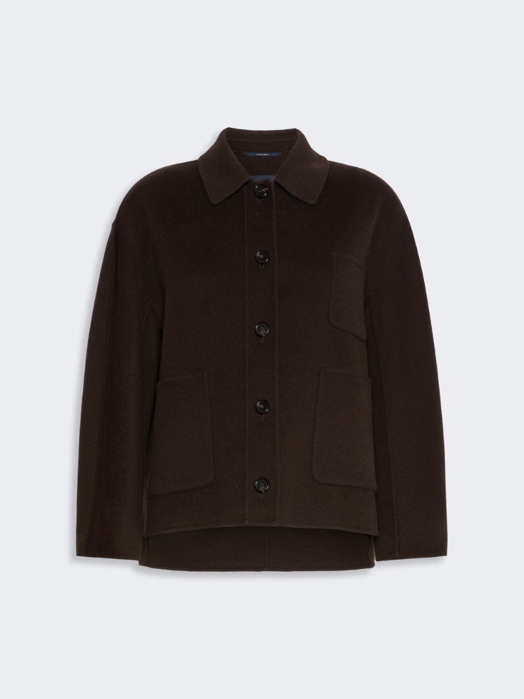 Wool broadcloth jacket - BROWN - Max Mara - 4