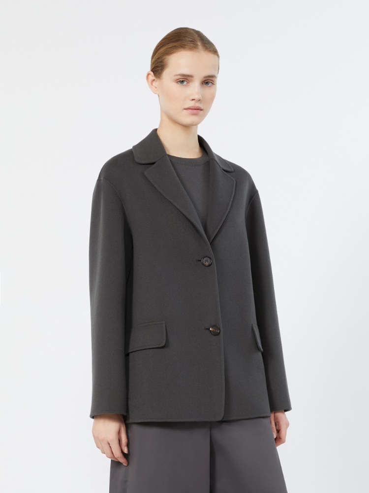 Wool drap jacket - DARK GREY - 2