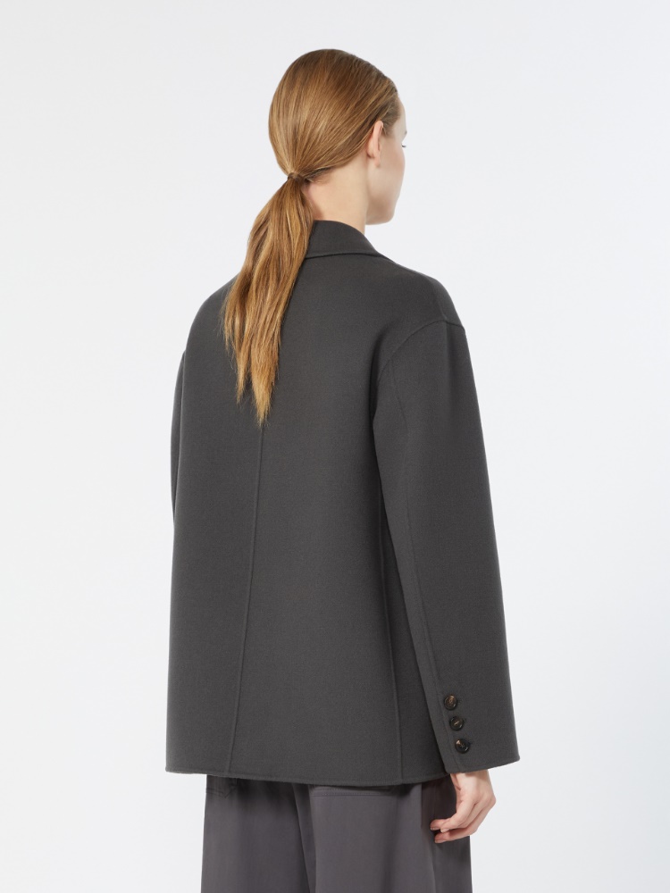 Wool drap jacket - DARK GREY - 3