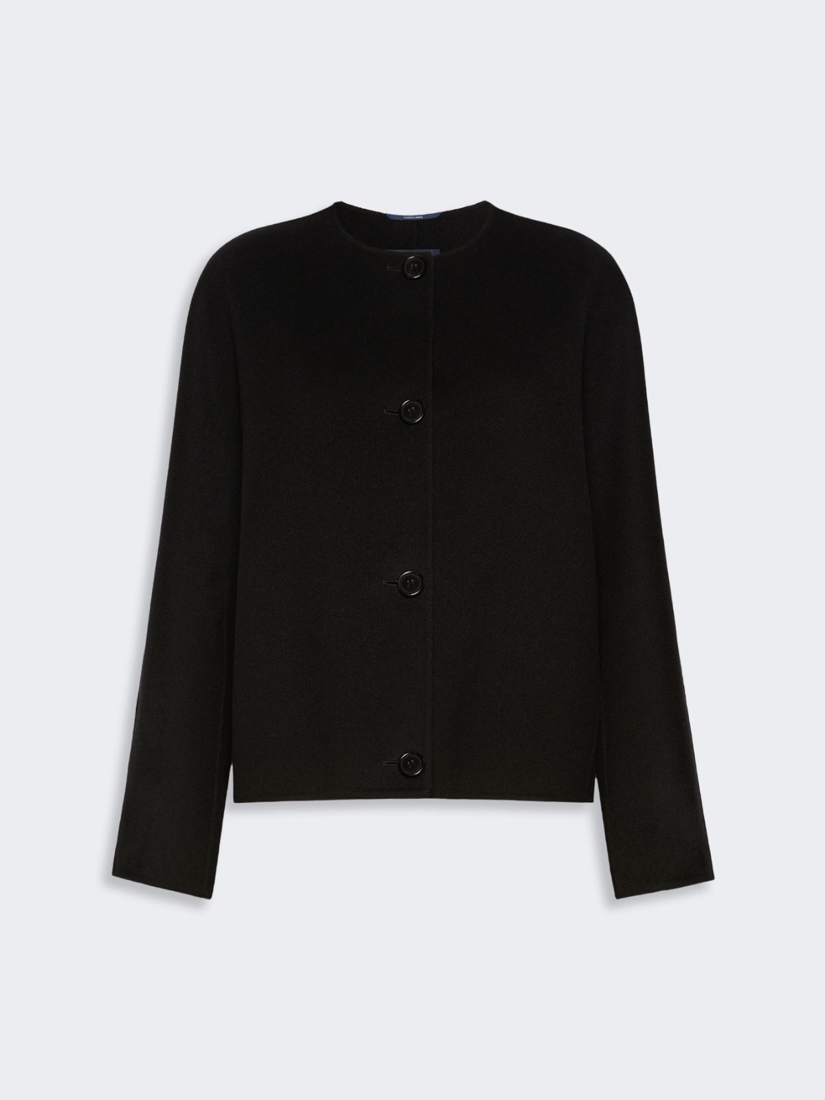Cropped wool broadcloth jacket - BLACK - Max Mara - 5