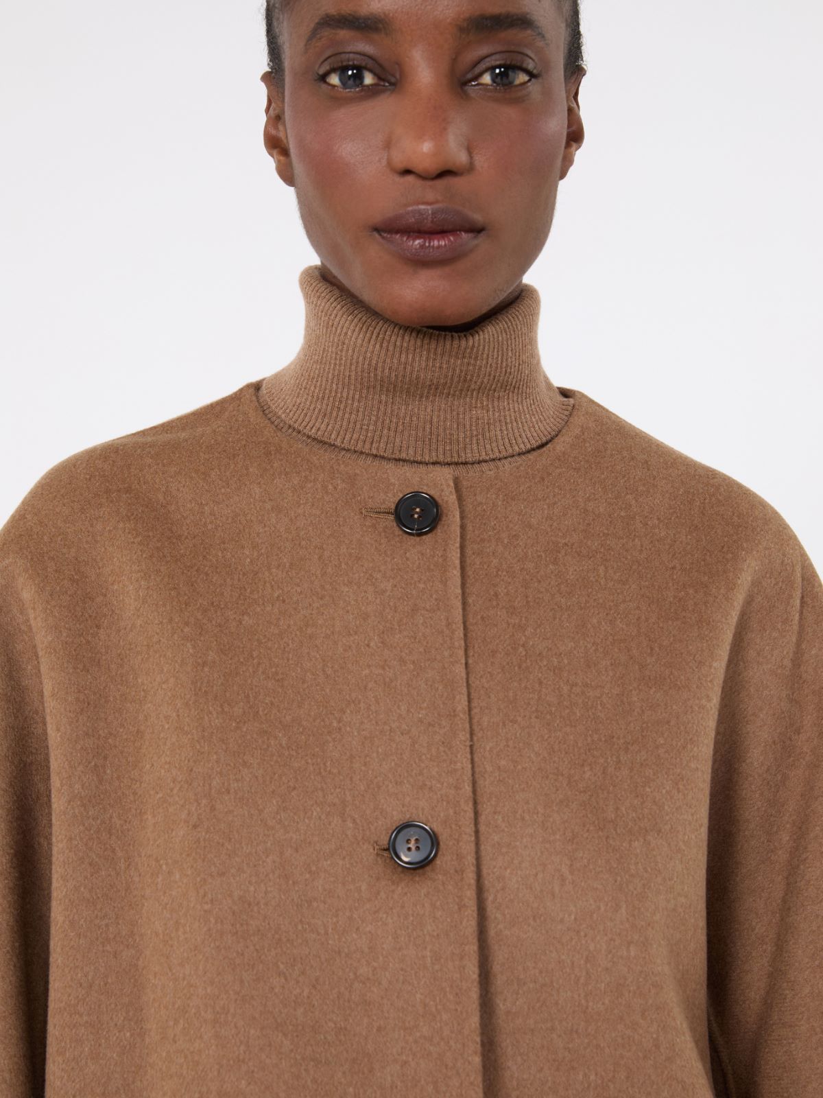 Krótka marynarka z sukna wełnianego - WIELBŁĄDZI - Max Mara - 4
